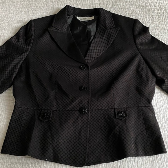 🆕 NWT Tahari x Arthur S. Levine Peplum Blazer Jacket Size 14 MSRP $280 - Picture 7 of 13